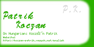 patrik koczan business card